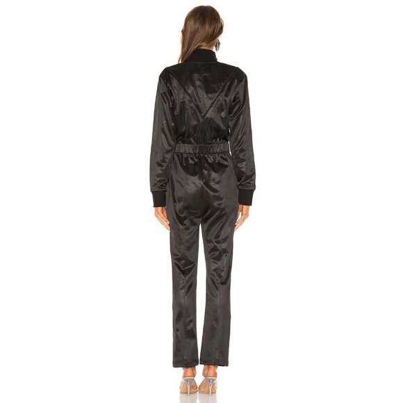 NWT RtA black satin-like straight leg jumpsuit, S - Picture 3 of 7
